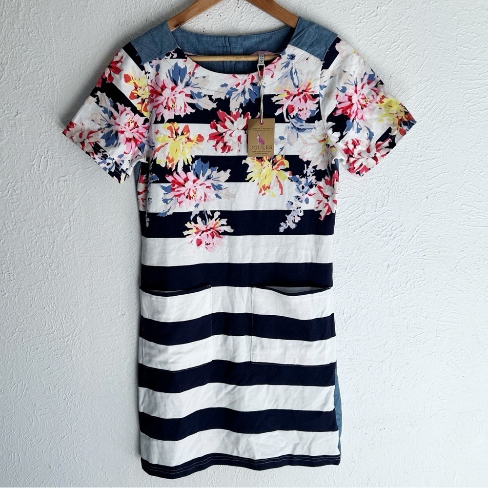 JOULES Seren Dress Whitstable Floral Stripe NWT Sz 6
